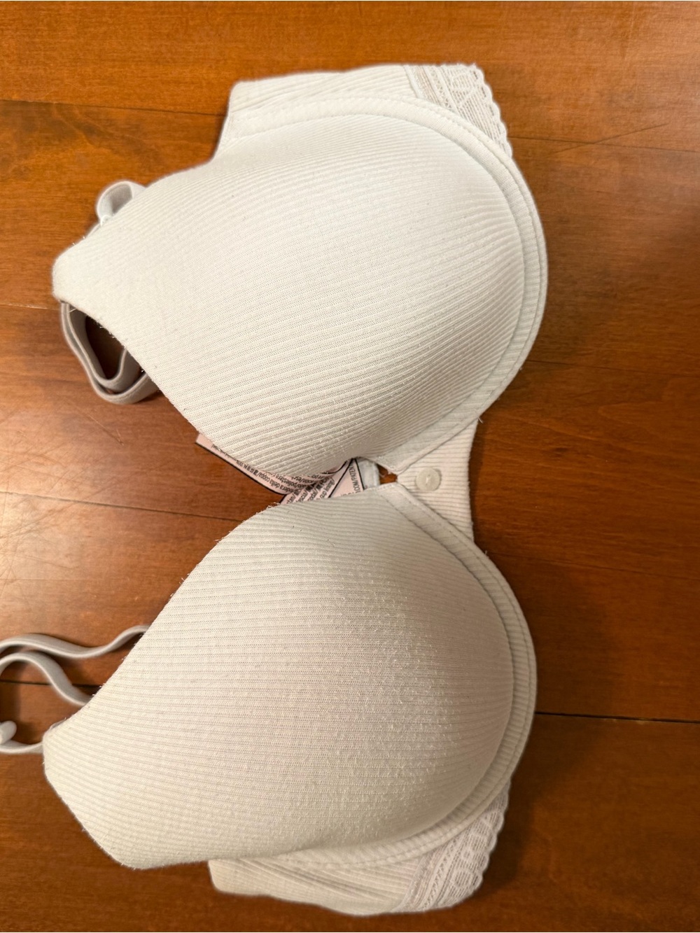 Victoria's Secret Ribbed Molded T-Shirt Bra - Cream